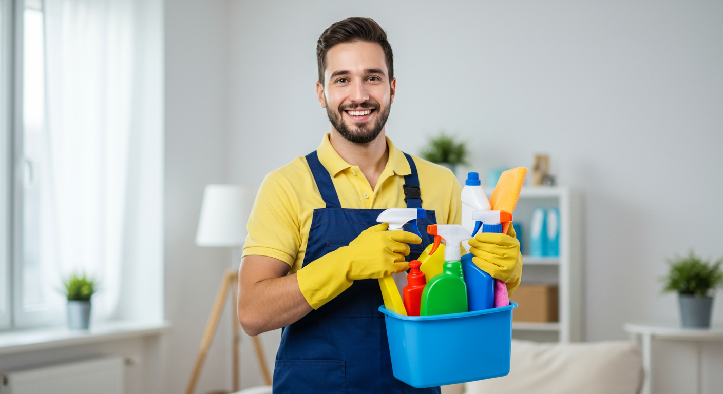 Emergency Cleaning Technician in Action