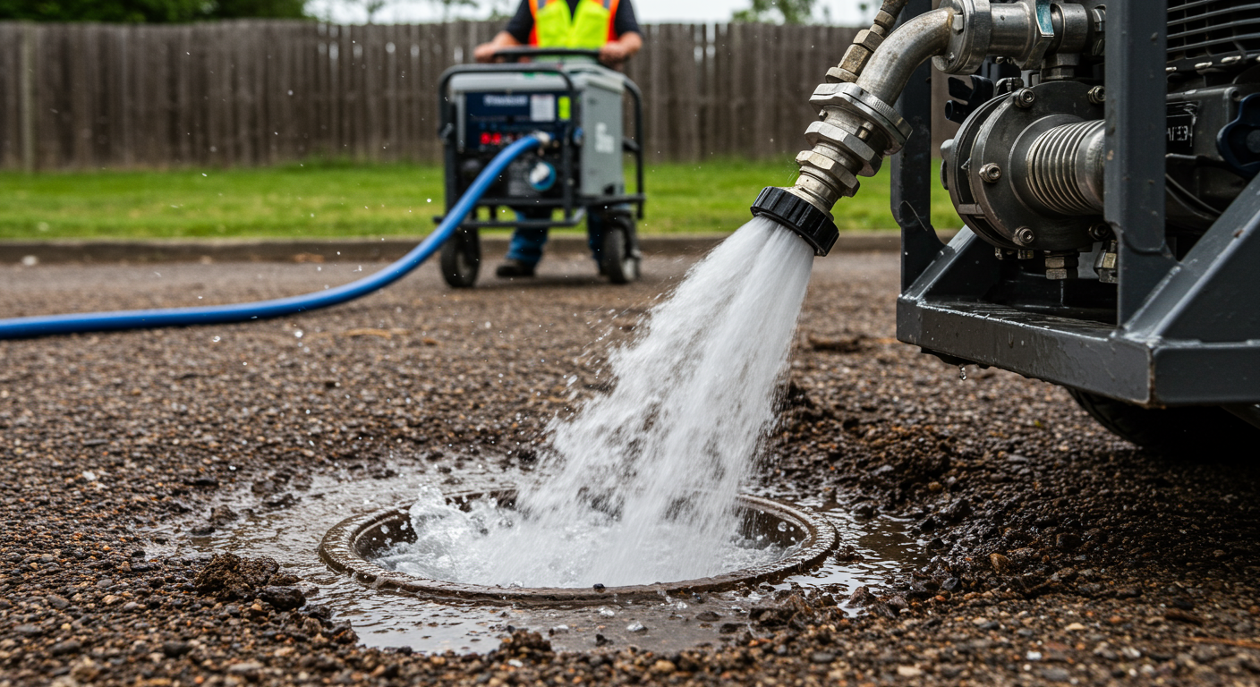 Hydro Jetting Sewer Cleanup